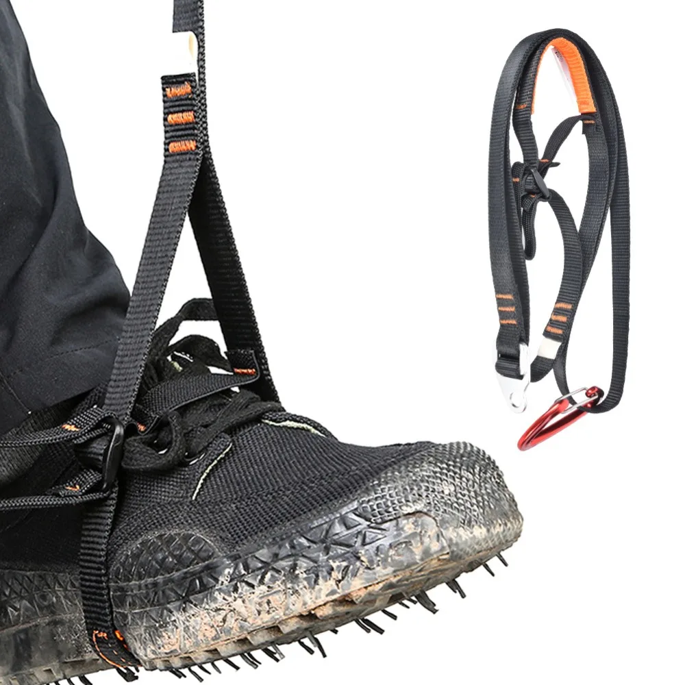 

Durable 15KN Strength Climbing Ascender Adjustable Strap Sturdy Pedal Riser Safety Protection Device Rock Climbing
