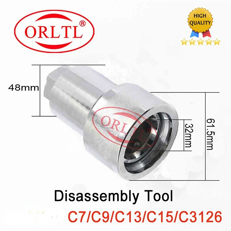 

ORLTL Professional C7 C9 C13 C15 C3126 Diesel Common Rail Auto Fuel Injector 32mm Disassembly Assembly Tool CRT088 OR7046