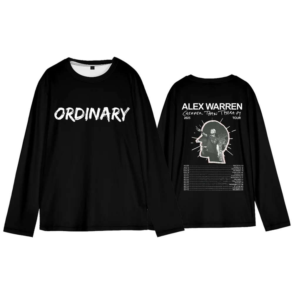 

Alex Warren Tour 2025 Merch футболка с круглым вырезом и длинными рукавами мужская/женская футболка с круглым вырезом футболка