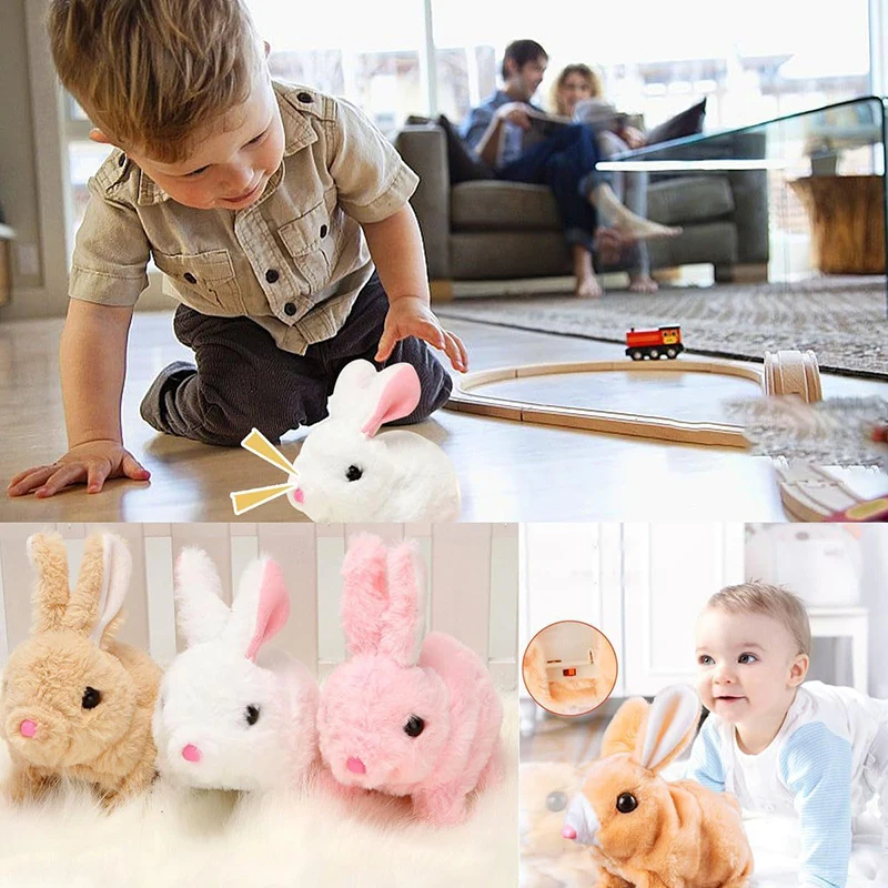 

1Pcs Kids Cute Plush Electric Rabbit Toys Simulation Pet Can Walk and Bark and Move Its Mouth and Wiggle Its Ears Rabbit Pet Toy