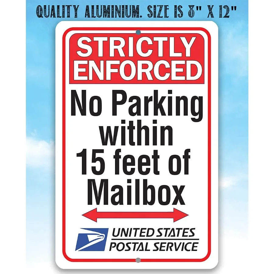 لا تحجب علامة صندوق البريد لإشعار التسليم على حزمة التسليم وصندوق التسليم، تعليمات واضحة لوقوف السيارات والتسليم في الهواء الطلق Si