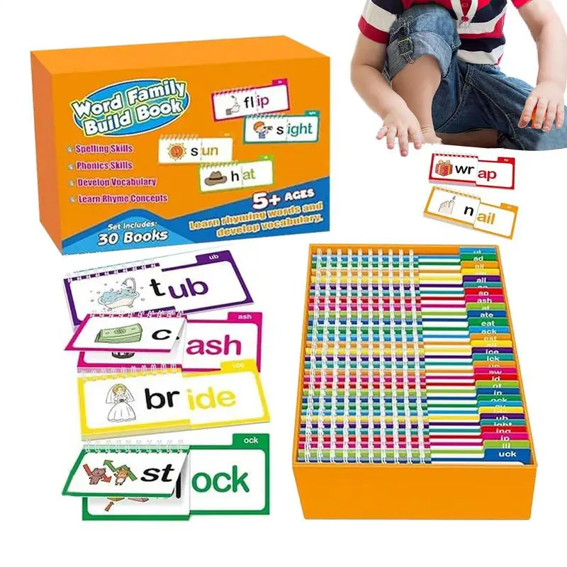 Sight Words Flash Cards Kindergarten Word Family Read Rhyme Activity Flash Cards Sight Letter Sounds Early Childhood Education