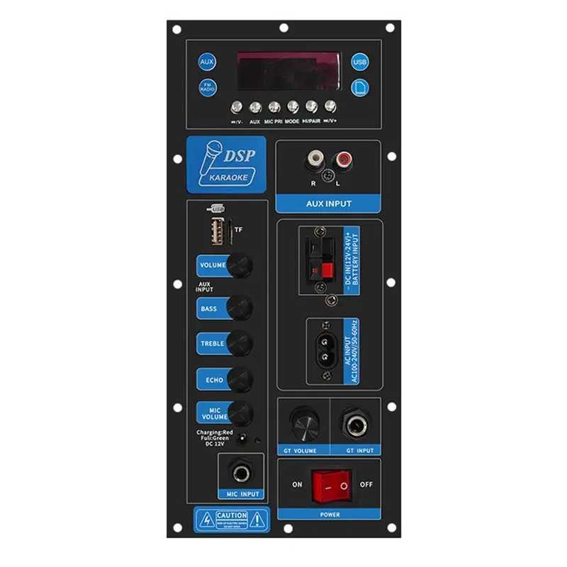 

3CGRO-DSP Bluetooth Amplifier Board High Power 8-18 Inch Trolley Speaker Outdoor Audio Amp Module Mono Stereo Amp EU PLUG