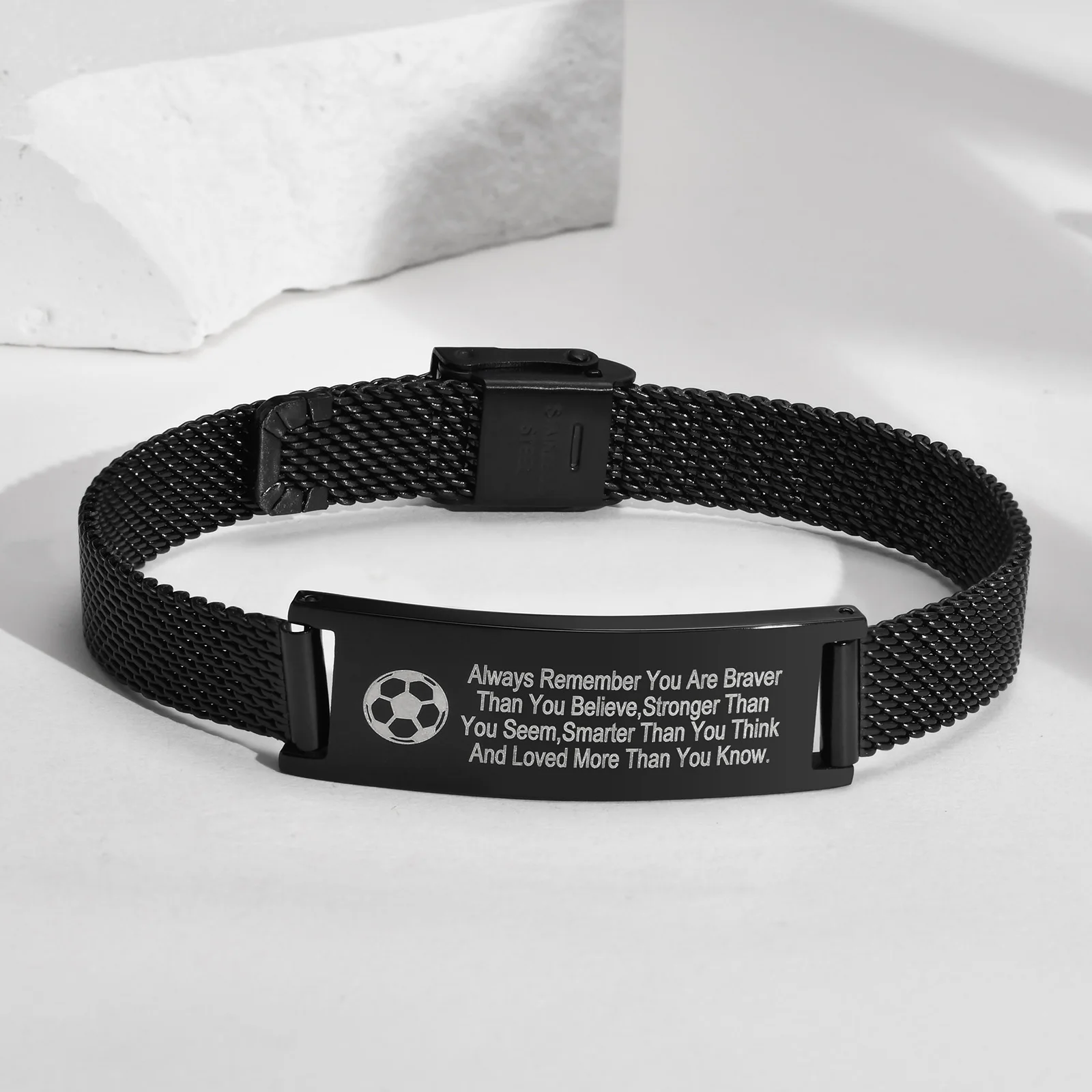 Personalizzati Paio di Bracciale In Acciaio Inossidabile Della Maglia Regolabile Cinturini Per Orologi Del Braccialetto Personalizzato Best Amico di