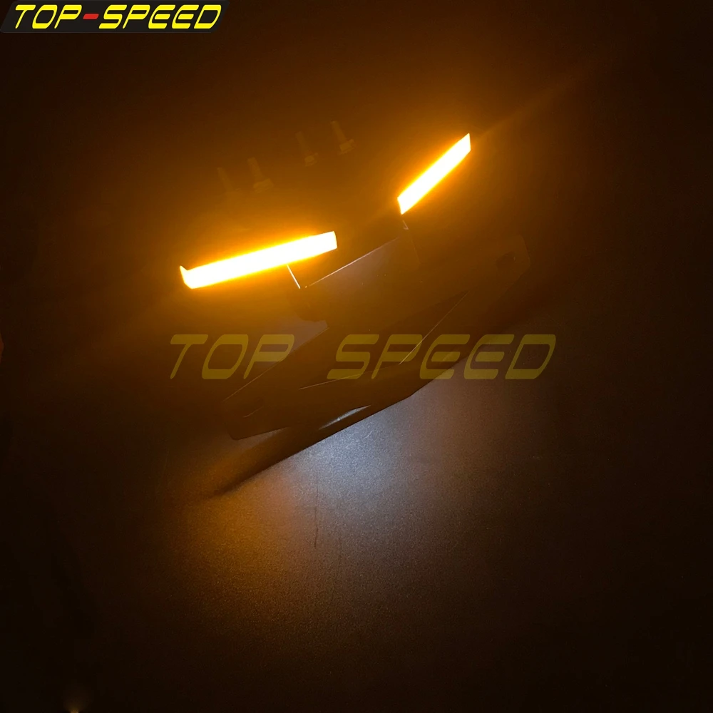 ل MV AGUSTA BRUTALE 675 2013-2019 دراجة نارية الذيل مرتب الحاجز مزيل عدة الخلفية لوحة ترخيص حامل ث/LED بدوره مصباح إشارة #6