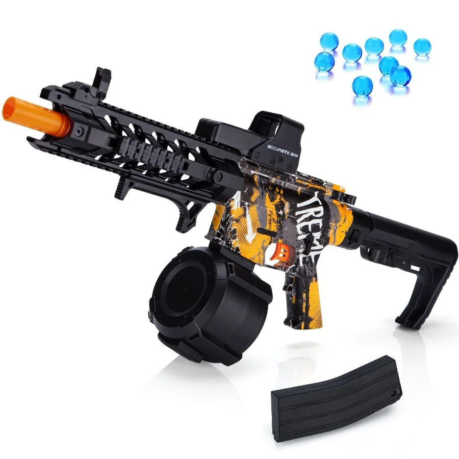Bola de gel elétrica blaster alta velocidade gelfire blaster para orbeez com 40000 rodadas de gel e óculos splatter bola brinquedos para ao ar livre