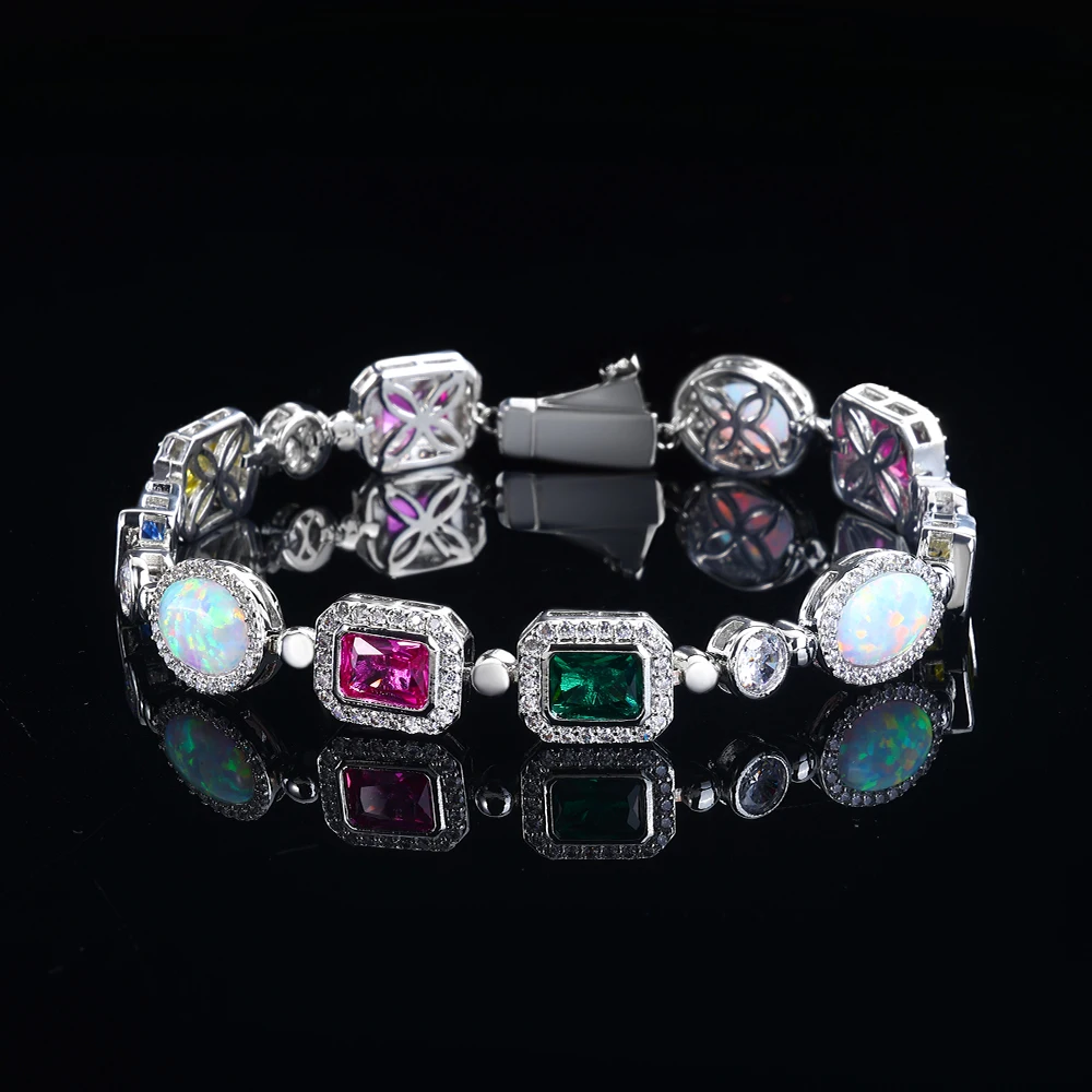 

Браслет HHIOK 10 мм, разноцветный, в стиле теннисный браслет, с кубическим цирконием и смешанными камнями, позолоченный 18-каратным золотом, в стиле хип-хоп, подарок для вечеринки