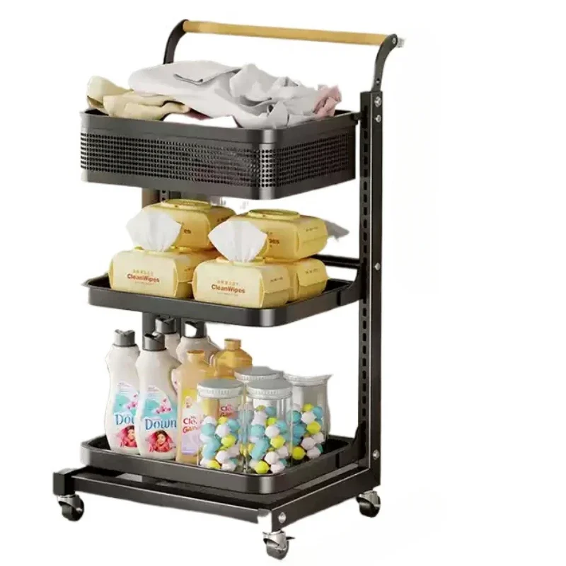 

Carbon Steel Washing Machine Shelf Wheeled Bathroom Storage Rack Adjustable Height Kitchen Organizer Sink Storage Rack