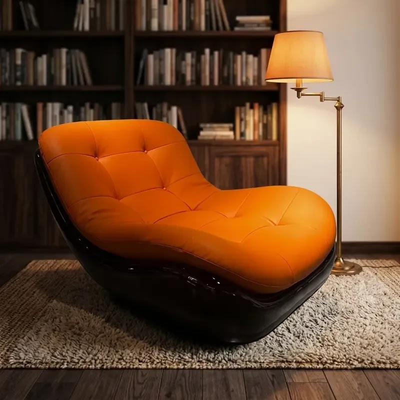 Large Modern Design Living Room & Home Office Recliner Chair with Glass Fiber Reinforced Plastic Comfortable Leisure Sofa