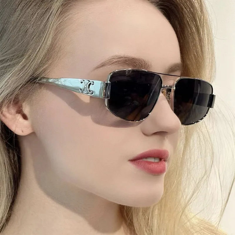 Colorful Sports Sunglasses Women\'s Cyberpunk Frameless Sunglasses Versatile Anti-UV Driving Sunglasses UV New Fashion