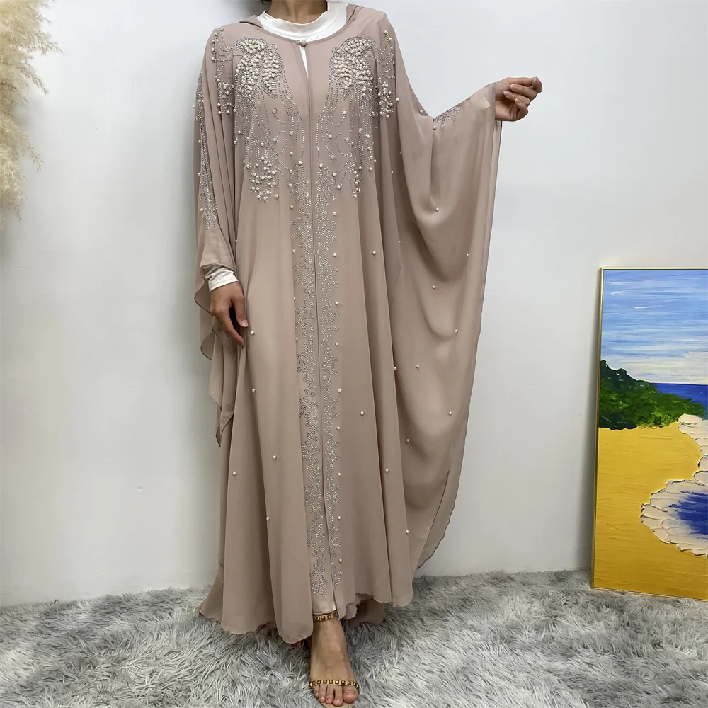 Muslim women mild kimono elegant dress Middle East Dubai hot selling hot diamond cardigan dress Turkish temperament robes