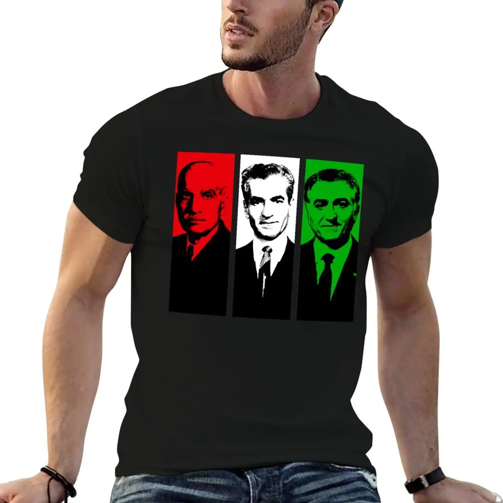 

Pahlavi kings of Iran by Fereshteh Gilaki T-Shirt t shirts cotton 100% t shirts for man graphic tees t shirt man casual T-shirt