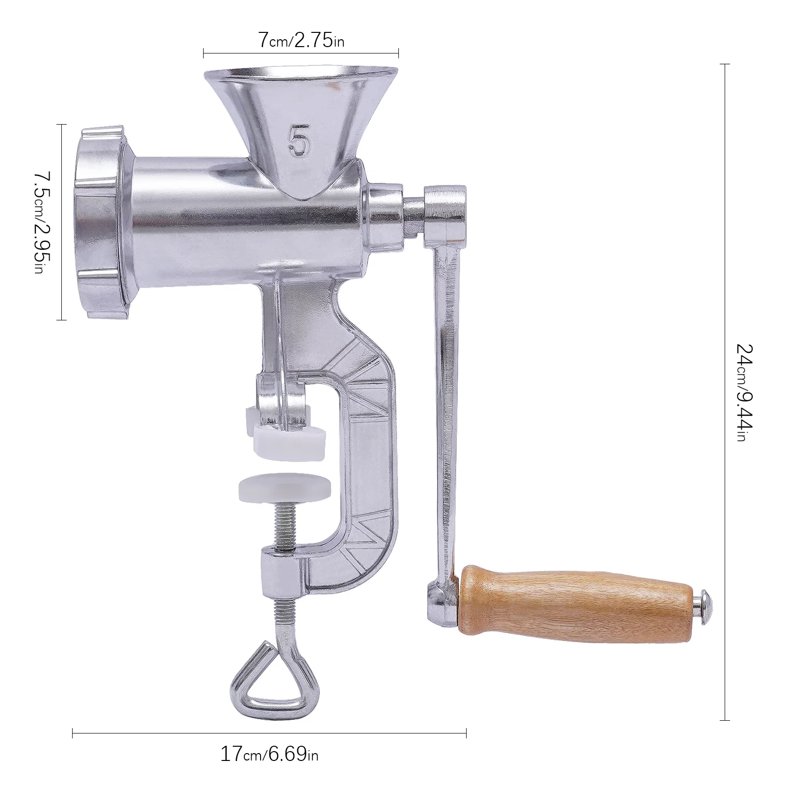 Manual Meat Grinder Aluminium  Alloy Kitchen Tool Handheld Sausage Stuffer Household Grinder Food Processor