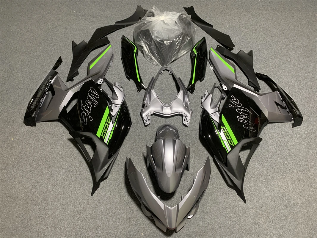 

Мотоцикл для Kawasaki NINJA 400 EX400 2018 - 2021 полный обтекатель комплекты ABS инъекционный пластик черный NINJA400 кузов капота
