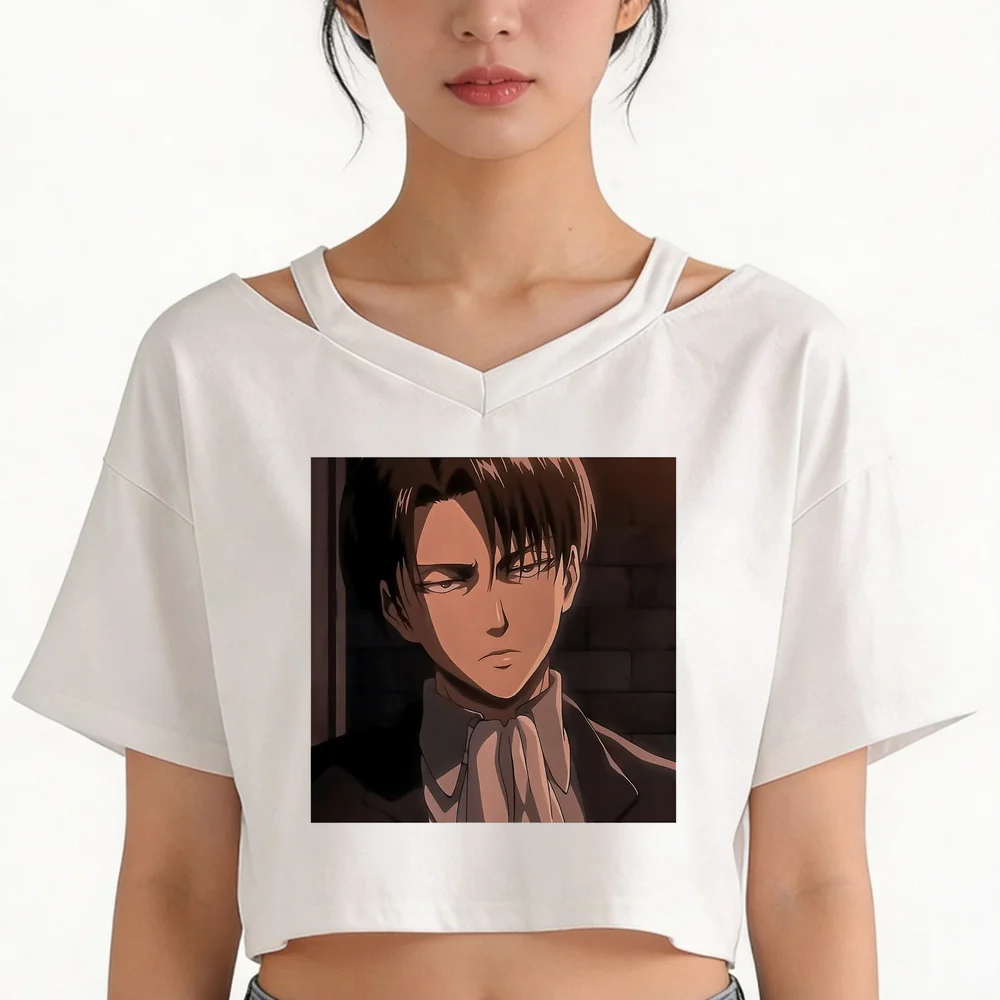 Attack on Titan cropped top girl baddie summer y2k japanese cutecore t-shirt grunge emo japanese graphic