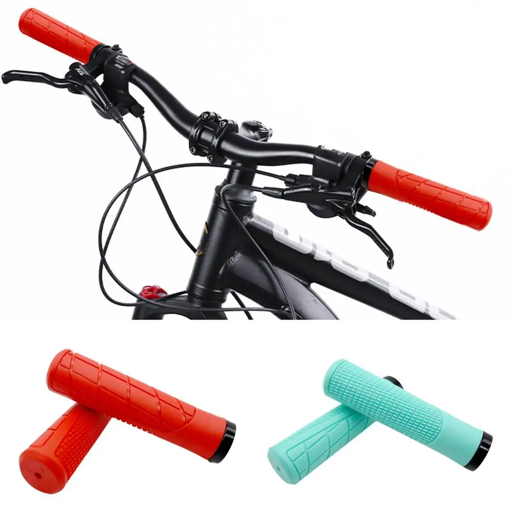 

Bicycle Anti Slip Handlebar Grips MTB Mountain Bicycle Parts Including Bicycle Folding Silica Cover Plug Gel Ultralight Bik V4X2