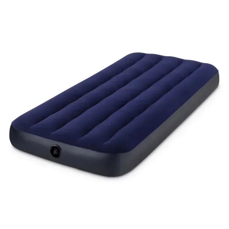 

Portable Foldable Sleep Camping Inflatable Air Mattresses Gonflable 76CM 2.26 Kg Blue