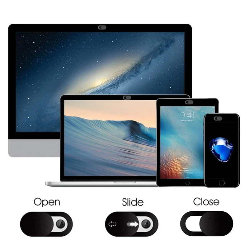 Laptop Bao Da Máy Ảnh Trượt Webcam Chặn Tương Thích Với iPhone, iPad MacBook Pro, Máy Tính Bảng Hoặc Điện Thoại Thông Minh, không Gian Đầy Màu Sắc