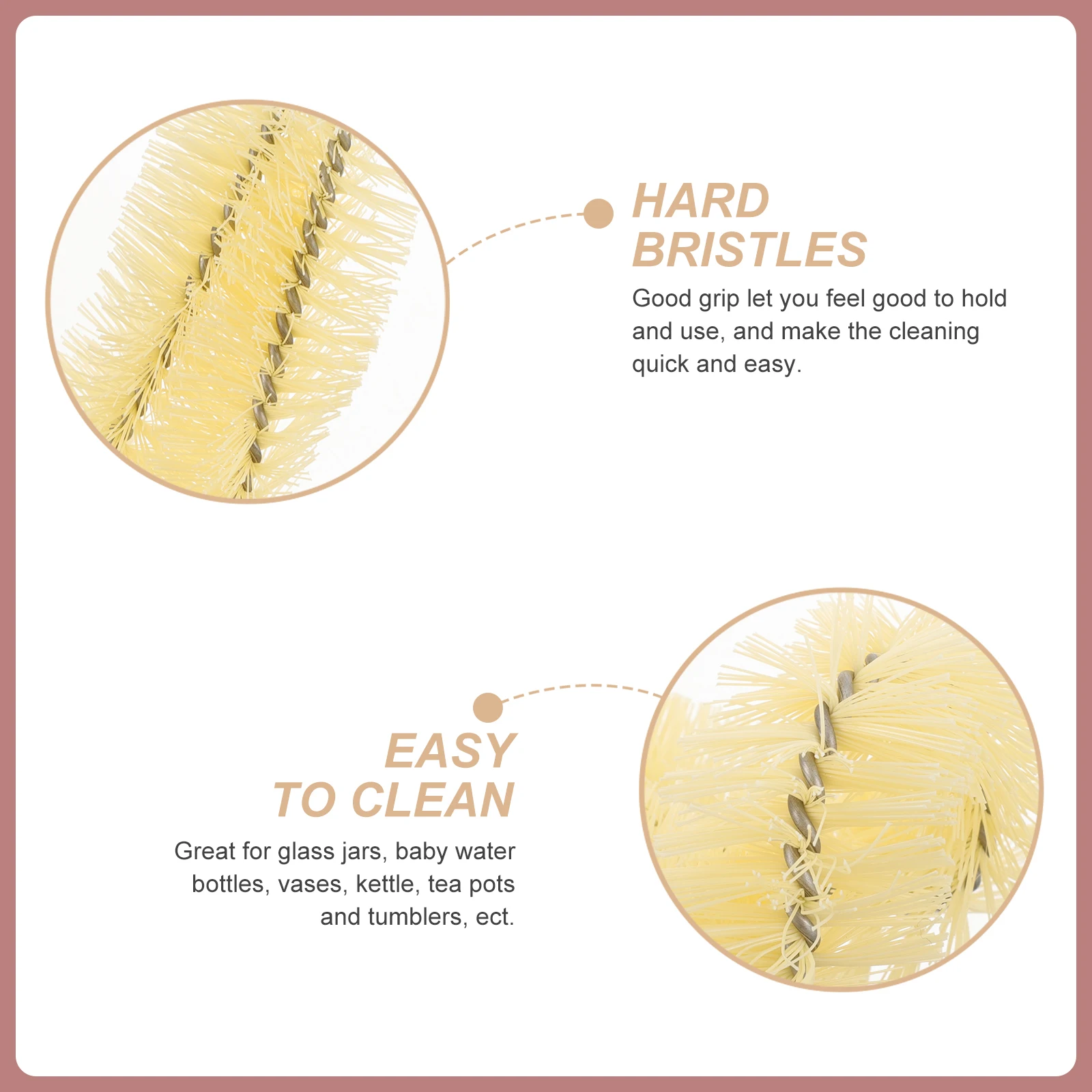 

Water Bottle Cleaning Brush Long Handle Angled Design Hook with Comfort Grip for Water Bottle Kettle Glass Cup