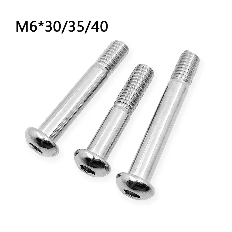 50pcs Grade 10.9 M6*30 M6*35 M6*40 Zinc-Plated Chrome-Plated Button Head Hex Socket Screws Partial Thread Screw CNC Lathe Tools