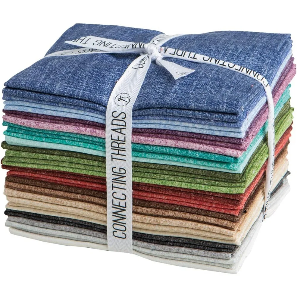 

Blender Collection Precut Cotton Quilting Fabric Bundle Fat Quarter (Chambray Tonals)