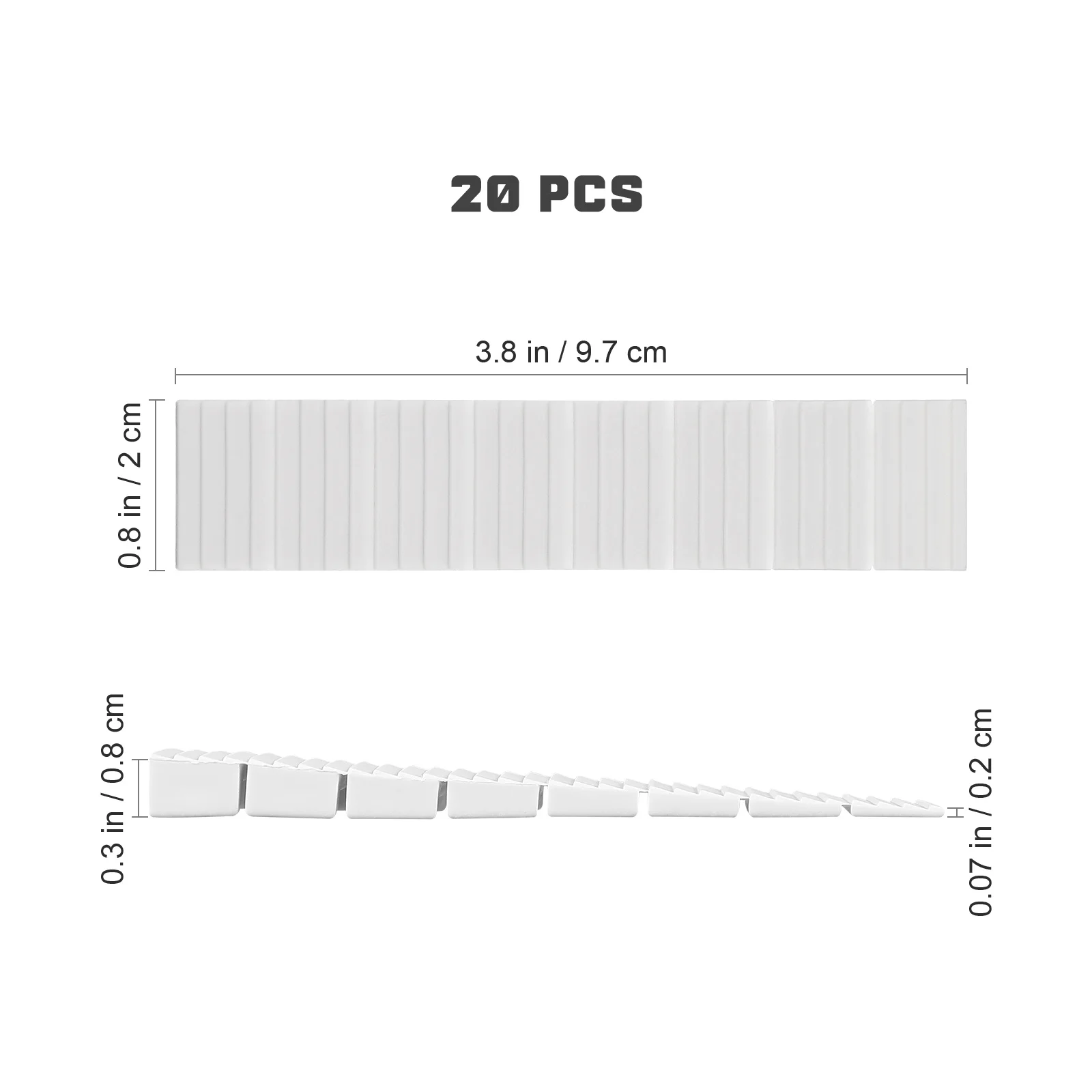 20Pcs Furniture Leveler Shims Plastic Adjustable Anti-Slip Durable Shims for Leveling Furniture Table Cabinet Chair Height