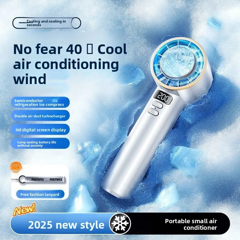 

Portable handheld fan, USB rechargeable mini fan with digital display, small electric fan for outdoor camping handheld small fan