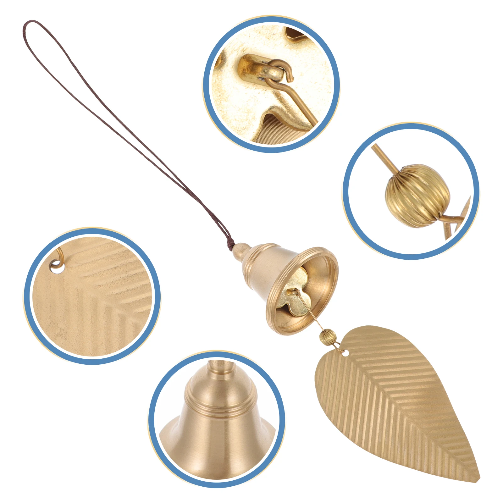 

Copper Leaf Wind Bell Durable Hanging Decor for Home Indoor Outdoor High Quality Copper Material Suitable Bedroom Office Garden