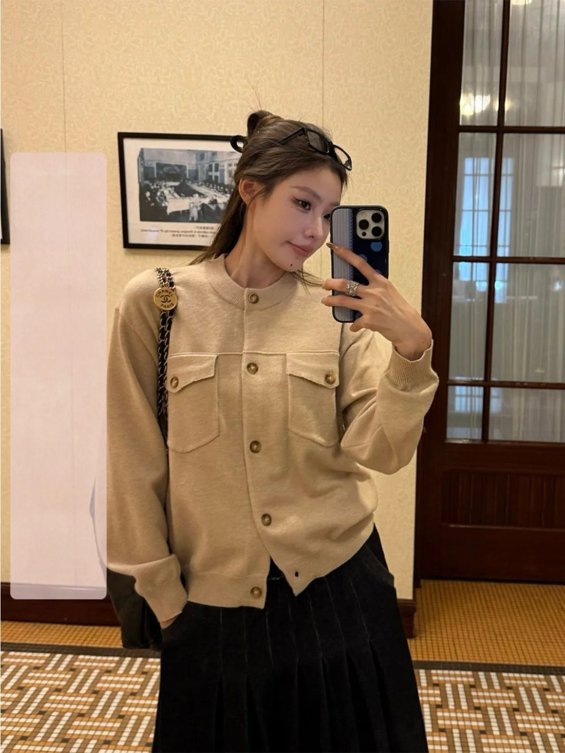 

D YANGJUN Lazy Sle Women's Long Sve Knitted Sweater Double ket Soft Base Layer Spring Cardigan Versatile Polyester Fiber
