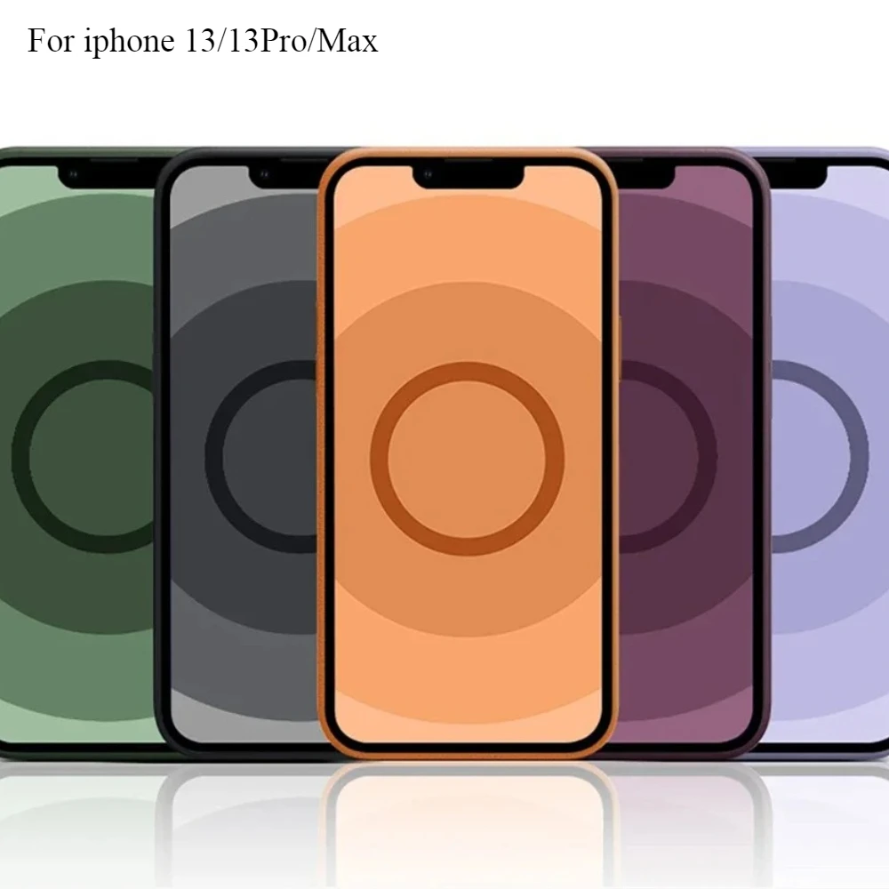Original 1:1 Official for Magsafe Leather Case for IPhone 13 Pro Max 13Pro 13 Magnetic Animation Protective Cover Anti-drop Case