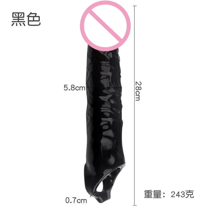 Silicone Penis Sleeve Sexual Cockring Delay Ejaculation Cock Ring Bondage Rope Time Lasting Extended Glans Cover Male Sex Toys