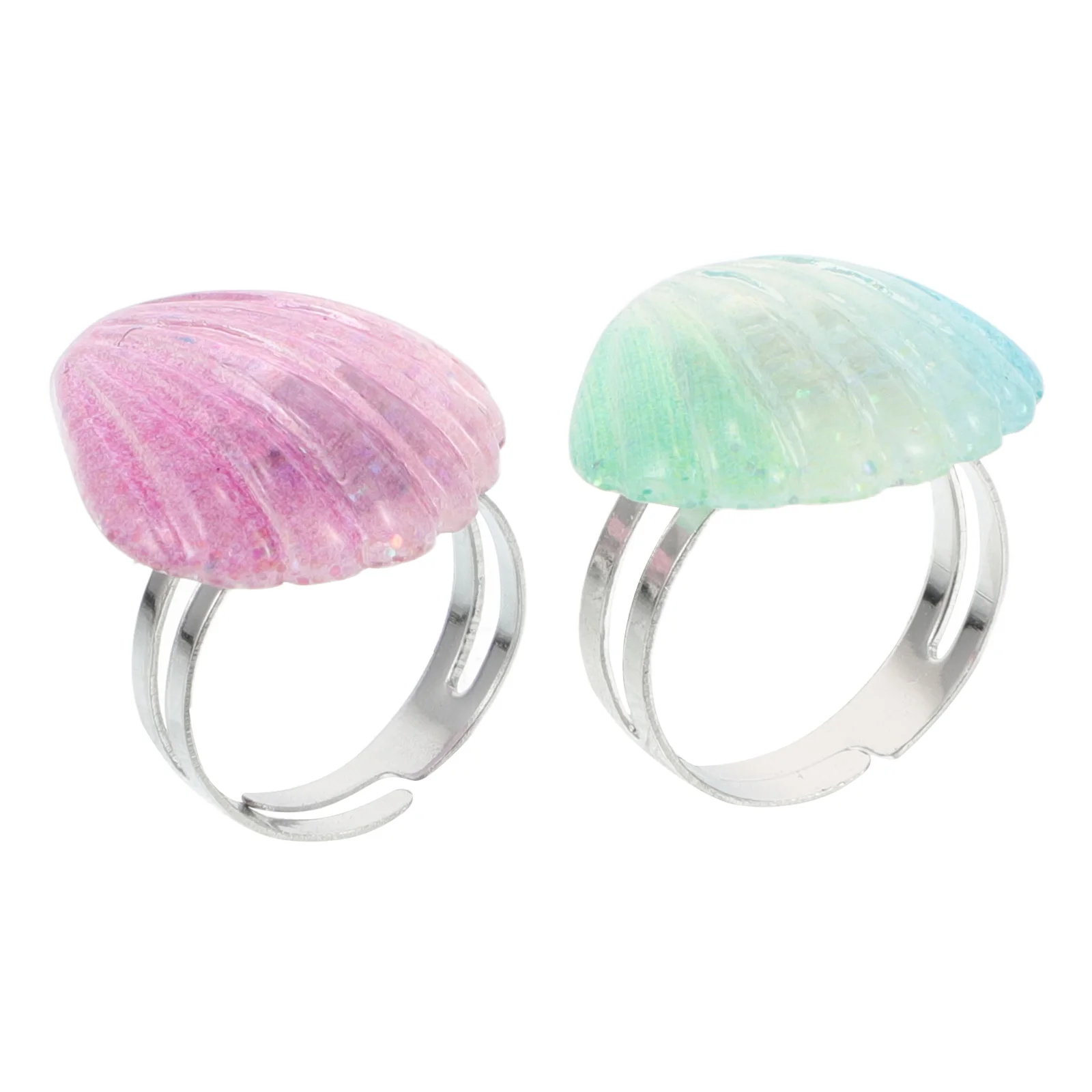 

2pcs Kids Rings for Girls Ocean Theme Comfortable Party Accessories Beach Favors Toddler Jewelry Sea Ring
