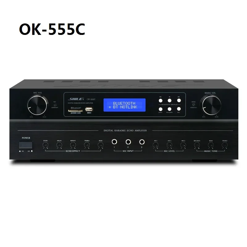 Optical fiber coaxcial 3 channel stereo audio amplifier OK-555C 150W  audio amplifier