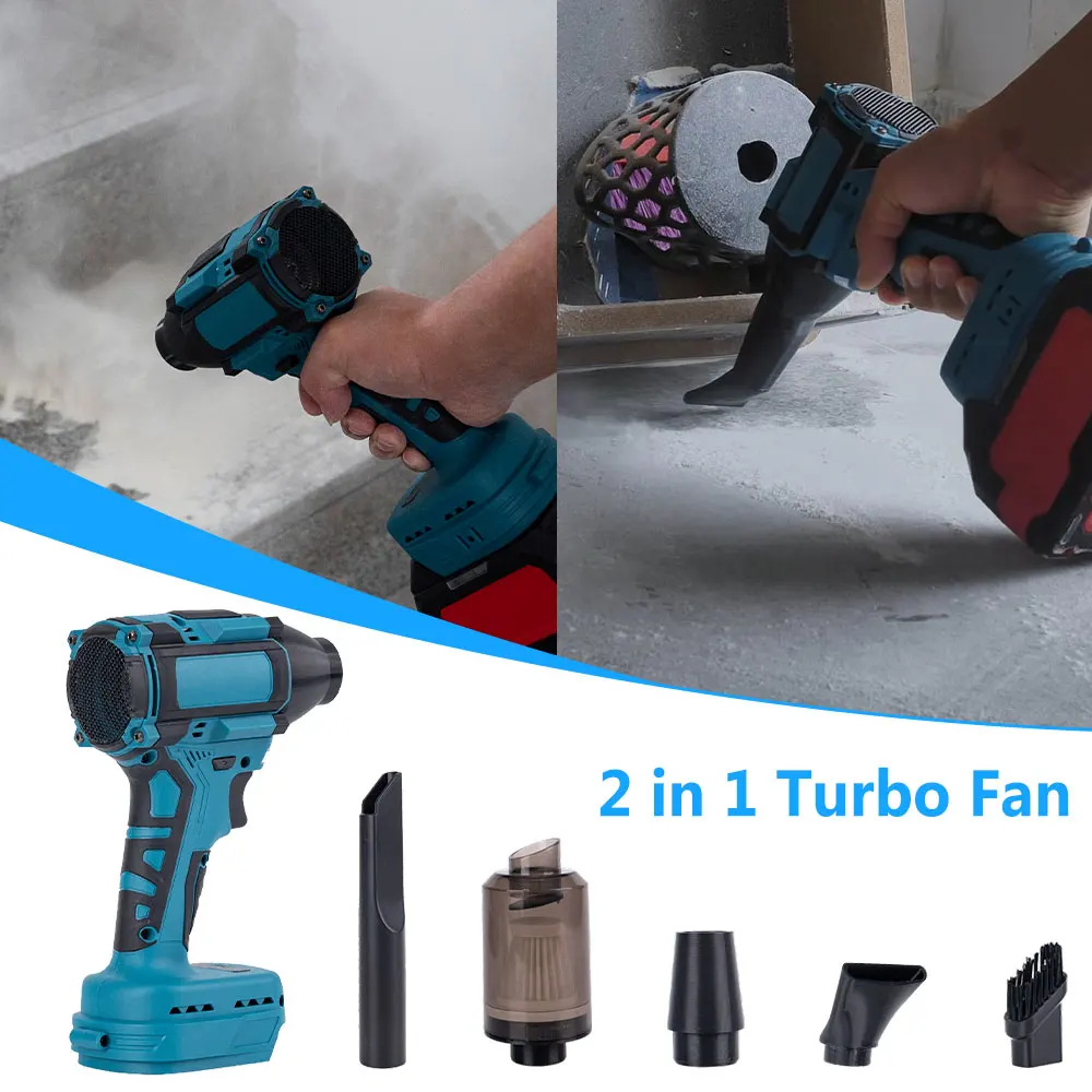 Turbo Fan Air Blower For Makita 18V lithium Battery Jet Fan 40mm Brushless Motor Jet Blower Portable Violent Turbo Fan 110000RPM