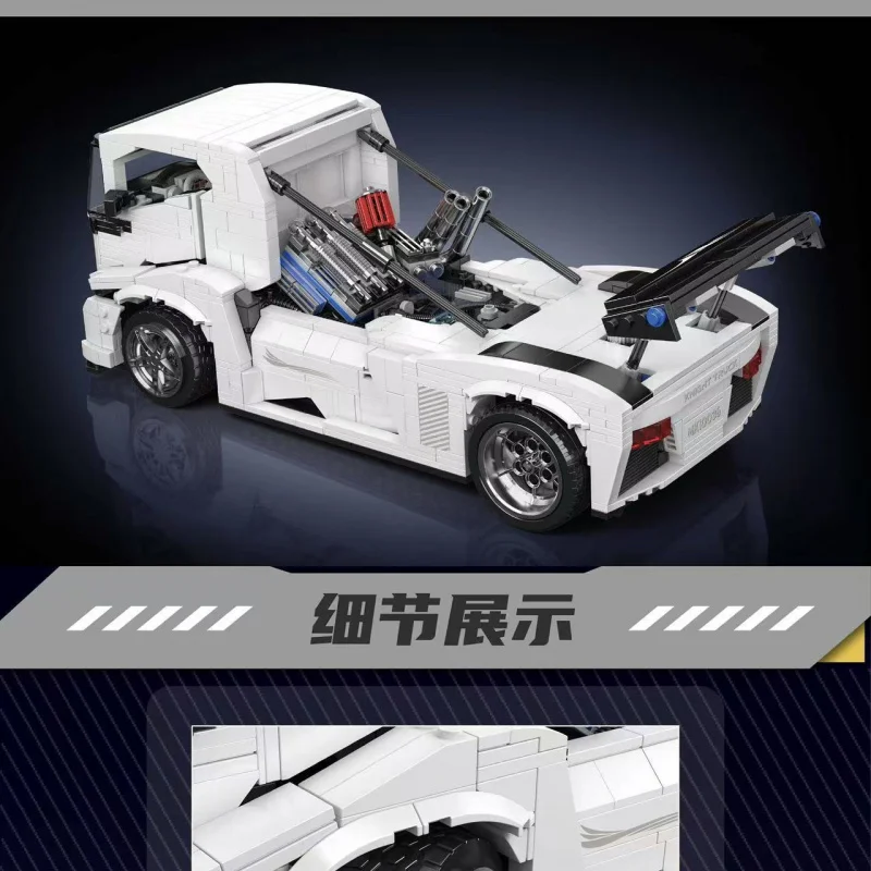 MouldKing 10036 Cool Brick House Creatieve Ridderwagen Kinderspeelgoed Educatief Beeldje Bouwstenen Trendy Speelgoedauto