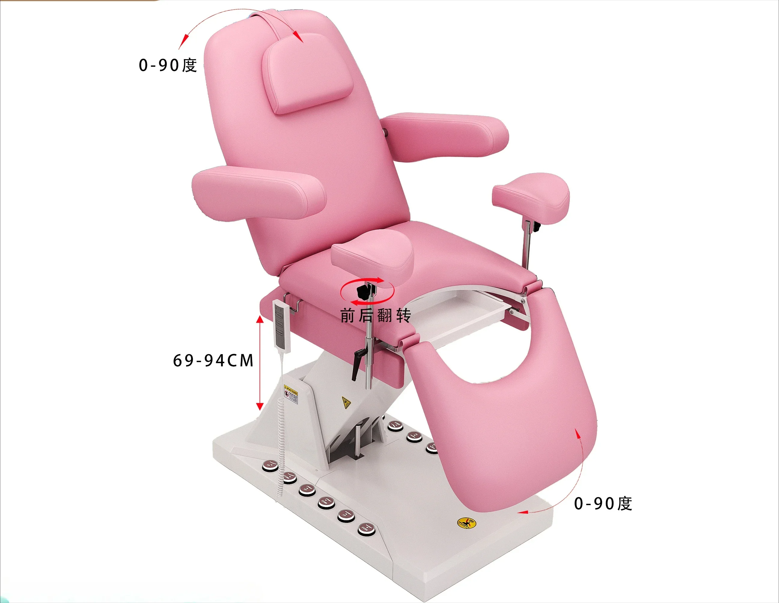 Private beauty bed recliner multi-function examination bed