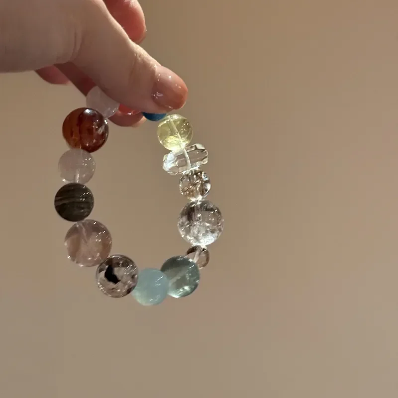 Natural Duobao bracelet, light luxury temperament, personalized beaded bracelet, simple and versatile women's niche design
