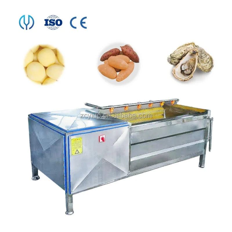 Commercial Large Capacity 1500kg/h  Root Vegetable Peeling and Washing Machine Taro Potato Peeling and cleaning Machine for sale