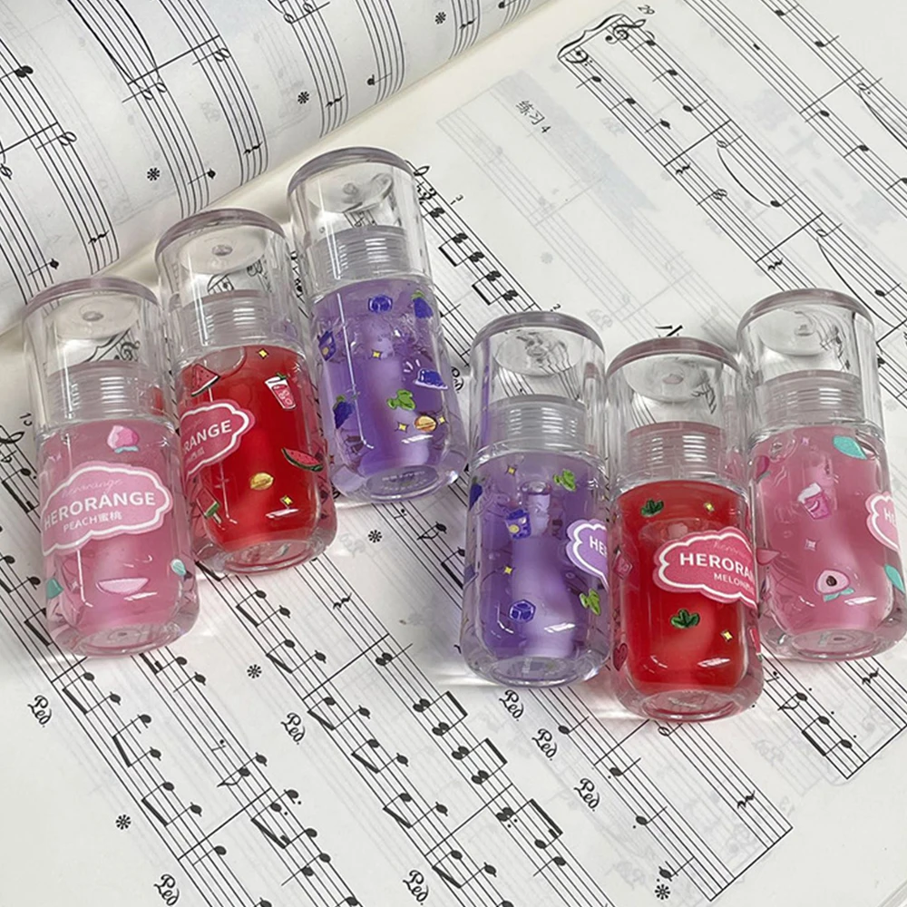 HERORANGE ผลไม้รส Lip Oil Moisturizing Lip Balm ลิปกลอส Lip Primer Lip Care แต่งหน้า