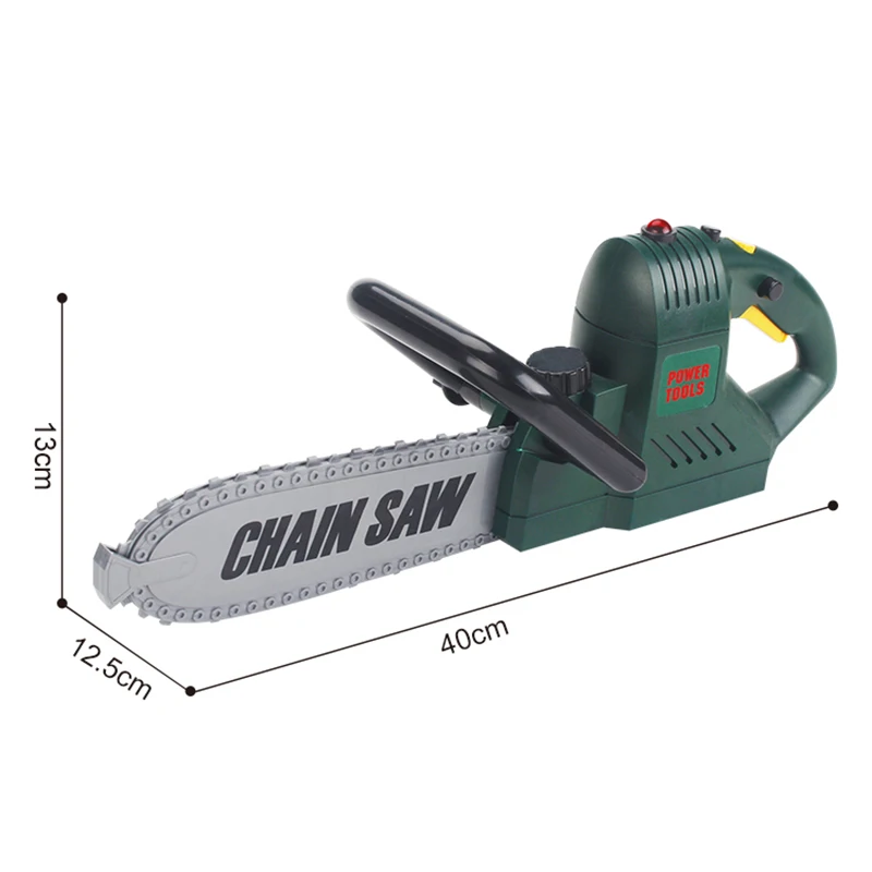 Juguetes de motosierra para niños, casa de juego, simulación de broma, herramientas de motosierra, reparación de cadena giratoria, juego de sonido de simulación, regalo de cumpleaños