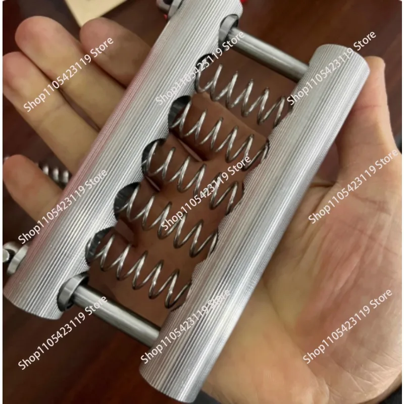 Stainless Steel Hand Grip Strengthener Adjustable Spring-Loaded Hand Strength Training Fitness Equipment