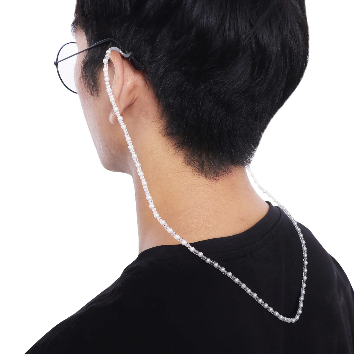 

4pcs Eyeglass Chain Lanyard Glasses Neck Strap Eyewear Retainer Safety Cord Sunglasses Holder Beaded Silicone String for Women