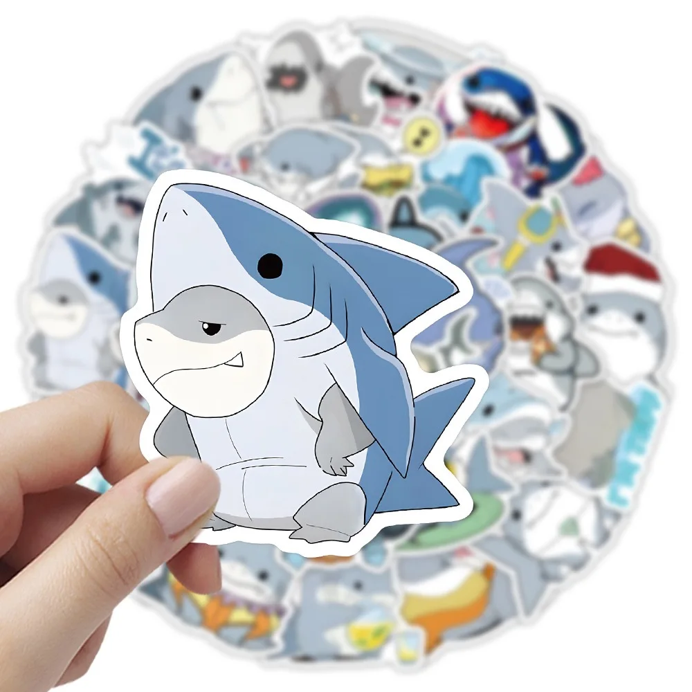 

10/54PCS Game Marvel Rivals Jeff the Lurker Cartoon Cute Shark Fun Sticker West Coast Avengers Graffiti for Guitar Decal Toy