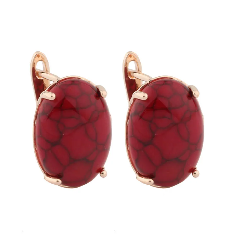 Classic Big Oval Design Drop Earrings 585 Rose Gold Color Dangle Earrings Fashion Earrings For Women 2022 Luxury