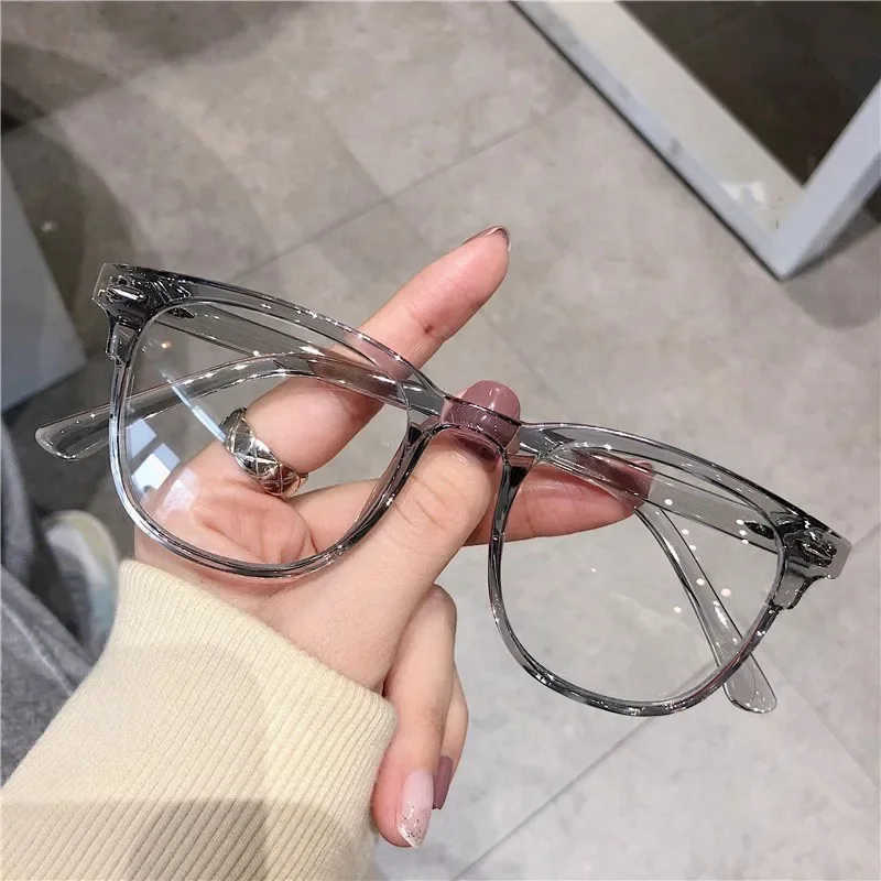1Pc Fashionable Round Frame Glasses with Transparent Lenses, Stylish Eyewear Suitable for Daily Office Work and Reading