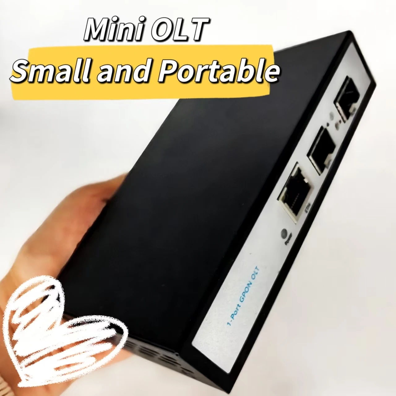 high quality Mini OLT GPON 1-Port Optical Line Terminal with 9dB SFP DC 12V 1.5A for FTTH Network Cable Connection free freight