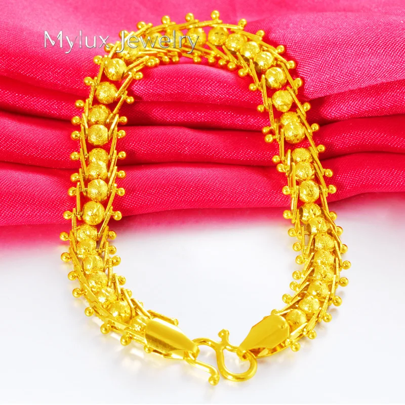 Mylux Jewelry Gold shop with 9999 real gold men's bracelet 24 K dragon row bracelet bracelet boss bracelet send dad