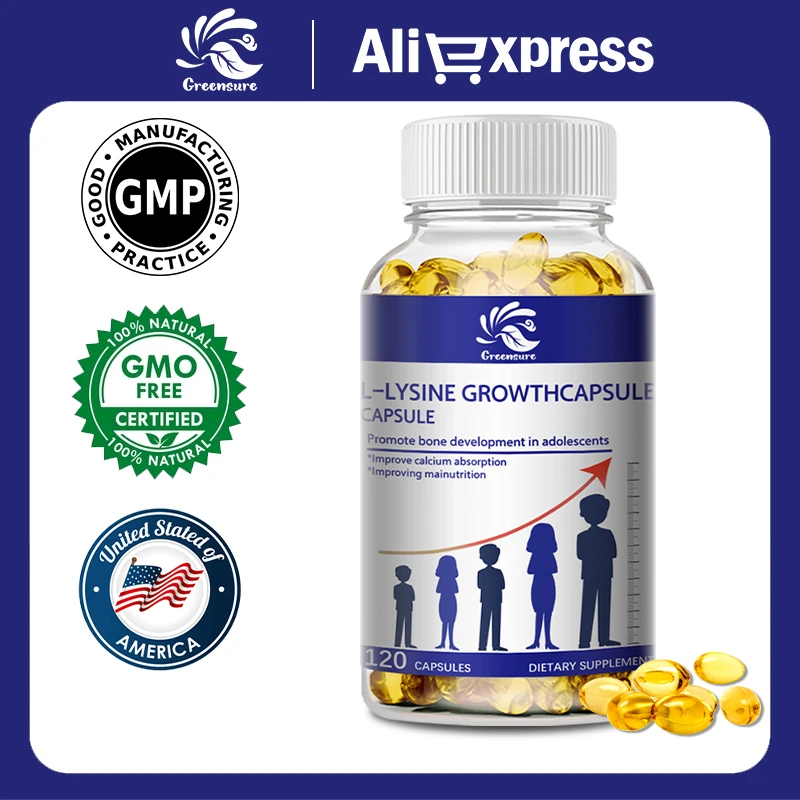 

L-Lysine Supports repair & maintenance of tissue Involved in collagen formation Children Youth Healthy Growth - 1000mg