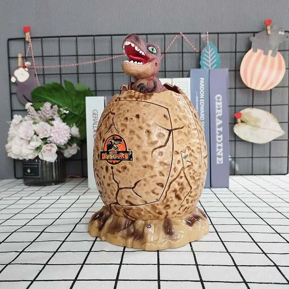 Creative Cartoon Dinosaur Egg Piggy Bank Cute Automatic Dinosaur Model Ornaments Safety Desktop Password Toy Home Decor