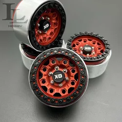 Mozzo ruota in metallo da 1.9 pollici per mozzo ruota di bloccaggio simulato per auto cingolata RC 1/10 SCX10 TRX-4 Traxxas D12 accessori di aggiornamento